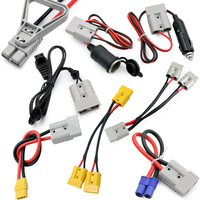 Kabel Ekstensi Harness Kawat Super Lembut Silikon Kabel Konektor Baterai 50A/120A/175A/350A/600V 2/4/6/8/10/12AWG