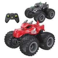 Coche RC de acrobacias con pulverizador personalizado de 4 canales, vehículo todoterreno de larga duración recargable por USB para niños