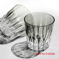 Verre à whisky et à brandy en cristal japonais Edo Kiriko avec design kaléidoscope, emballage en coffret cadeau en bois