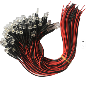 Lâmpada Indicadora LED Pré-Cablada de 5MM, Diodo Emissor Brilhante 12V, Cabo com Diodos Incluídos - Product Image 1