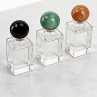 Flacons de parfum et de mascara en verre clair mat, carrés, sérigraphiés, personnalisés, de 30 ml, 50 ml, 100 ml, avec pompe pulvérisatrice