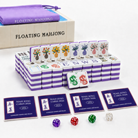 Ensemble de Mahjong Flottant Américain Moderne pour 4 Joueurs, Pliable, Portable, Écologique, Étanche, Durable, Divertissement Extérieur