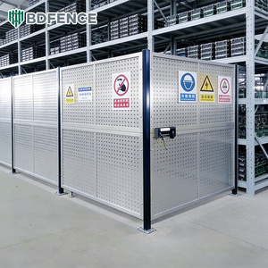 Valla Modular Perforada de Instalación Rápida |   Barrera Metálica de Tamaño Personalizado para Talleres Industriales y Almacenes Logísticos - Product Image 1