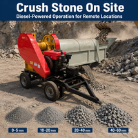 Concasseur à mâchoires mobile avec unité de criblage vibrant pour l'usine de concassage de pierres de rivière, de granit et de basalte