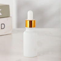 Flacon compte-gouttes en verre céramique blanc vide rechargeable avec bouchon à vis pour sérum cosmétique, huile essentielle, parfum, emballage de soins de la peau
