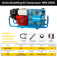 Compresseur d'air respiratoire haute pression 300 bars à arrêt automatique, pompe à piston portable sans huile pour la plongée sous-marine et le sauvetage