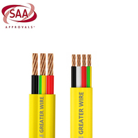 SAA-Zertifiziertes Kupfer-PVC-TPS-Kabel 2-adrig und Erde 2,5mm 4mm 6mm 10mm 2C+E Flachkabel 450/750V Unterirdisch Australien