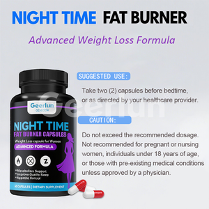 Capsules OEM nuit perte de poids à base de plantes supplément racine de valériane coupe-appétit mélatonine brûleur de graisse pour les femmes - Product Image 3