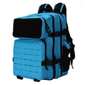 กระเป๋าเป้สะพายหลัง LUPU Tactical ขนาด 36-56 ลิตร ทำจากไนลอน ระบบ MOLLE ปิดด้วยซิป เหมาะสำหรับทุกเพศ สีฟ้า พร้อมแผ่นแปะธงชาติสหรัฐอเมริกา - Product Image 4