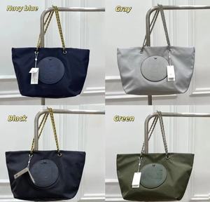 Tote ניילון משקל שרשרת ניילון קל משקל תיק גדול קיבולת mummy zip סגירת תיק כתף צבע אחיד תיק פוליאסטר - Product Image 6