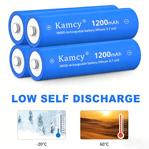 Bateria <span class=keywords><strong>Li</strong></span>-ion Kamcy Grau A 18650 3.7V 1200mAh Certificada CE RoHS Célula Cilíndrica Recarregável - Product Image 2