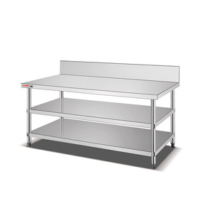 <span class=keywords><strong>Table</strong></span> de travail de restaurant <span class=keywords><strong>Table</strong></span> de travail de <span class=keywords><strong>chef</strong></span> plat commercial en acier inoxydable <span class=keywords><strong>Table</strong></span> de travail d'hôtel de cuisine avec équipement de restauration sous étagère - Product Image 4