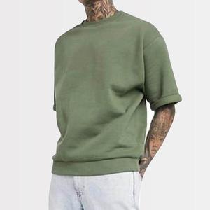 Camisetas de Hombre de Alta Calidad, Diseño Liso con Hombros Caídos, 100% Algodón, Camiseta Blanca Oversize, Fabricante - Product Image 3