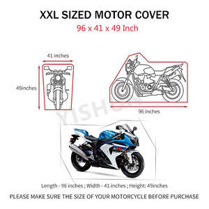 <span class=keywords><strong>Housse</strong></span> <span class=keywords><strong>de</strong></span> moto imperméable, anti-poussière, anti-UV, durable, en tissu Oxford <span class=keywords><strong>de</strong></span> haute qualité, avec fermeture à cordon, couleur personnalisable - Product Image 3