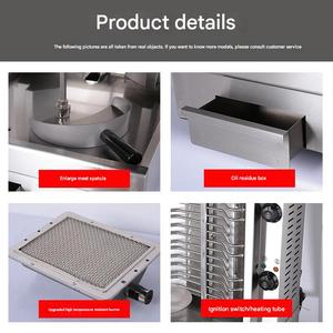 Máquina <span class=keywords><strong>de</strong></span> Shawarma <span class=keywords><strong>de</strong></span> Acero Inoxidable a Gas, Totalmente Automática, Temperatura Uniforme, Calentamiento Rápido, Gran Capacidad, Uso en Restaurantes - Product Image 6