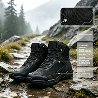 Bottes légères, respirantes et résistantes à l'usure, personnalisables avec logo OEM/ODM, vente en gros, pour entraînement sur le terrain et patrouille.
