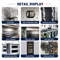 Oven Listrik Dek 380V Stainless Steel Oven Roti Kontrol Digital 300 ℃   dengan Fungsi Pemanasan Awal