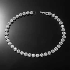 Hot Selling Gold Silver Plated Alloy Sparkling Rhinestone Hiphop Style Wide Cuban Chain Bracelet Circular Bracelets <b>Men</b> Jewelry - Product Image 4