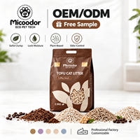 Litière pour chat en tofu biodégradable écologique parfumée au thé vert, en vrac, forte absorption, contrôle des odeurs, sans poussière
