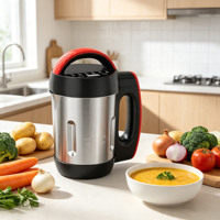 Robot à soupe électrique 0,8 L, capacité de cuisson, 7 modes prédéfinis, pour compote, soupe lisse, soupe en morceaux, jus, réchauffage, mixage, nettoyage, avec carafe en acier inoxydable