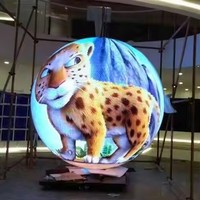 Panel de exhibición de publicidad flexible de Shenzhen, módulo de bola giratoria HD Full XX P10, pantalla de visualización de vídeo de globo LED con programable