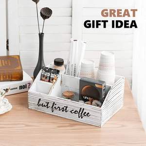 Organizador de Estación de Café de Madera, Accesorios de Bar Estilo Rústico, Venta al Por Mayor Personalizada - Product Image 4