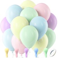 Ballons en latex naturel biodégradable, ensemble multicolores, anniversaire, mariage, fête de bébé, activités pour enfants, décoration de célébration