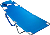 Chaise longue moderne pliable avec cadre en acier et tissu Oxford 600D, avec trous pour le visage, pour jardin, plage, extérieur, lit de repos inclinable, capacité 150-200 kg