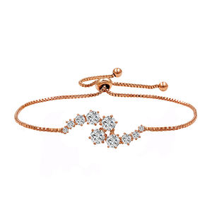 Semplice lustro <span class=keywords><strong>E</strong></span> moda alla moda bracciale placcato in oro con zircone geometrico rame <span class=keywords><strong>E</strong></span> fascino ottone realizzato principalmente in lega di zinco - Product Image 3