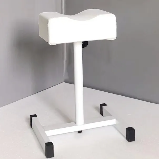 Taburete ajustable giratorio de 360 grados para salón de belleza, taburete blanco y negro, taburete de pedicura para tecnología de uñas