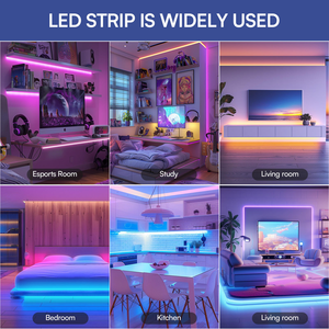 Striscia <span class=keywords><strong>LED</strong></span> RGB 5M 2835, Illuminazione Decorativa per Halloween e Feste in Camera da Letto, Controllo APP 5V, Bestseller - Product Image 6