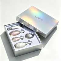 Boîte cadeau de luxe personnalisée, emballage en carton rigide avec couvercle et base en relief laser pour les cosmétiques et les soins de la peau