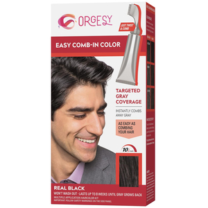Tinta per <span class=keywords><strong>Capelli</strong></span> OEM R'ENDASE Easy Comb-In per <span class=keywords><strong>Uomo</strong></span>, Colore Intenso, Applicazione Facile Senza Miscelazione con Applicatore a Pettine - Nero Reale, A-55, Confezione da 1 - Product Image 1