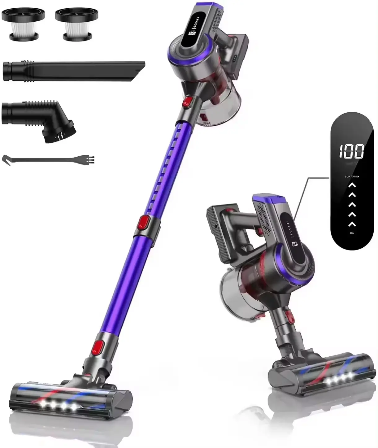 BEST SELLER V15 Detect Cordless Vacuum Cleaner, Multicolor, 10.5"L x 9.8"W x 49.6"H