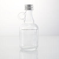 Bouteille en verre miniature de 50 ml de haute qualité avec poignée, bouteille à liqueur avec bouchon à vis, bouteille en verre pour sirop d'érable avec boucle de maintien