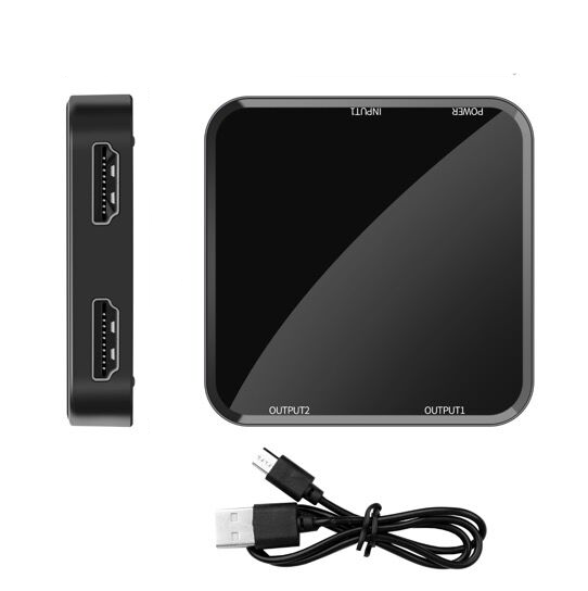 Hdmi Splitter 1 in 2 Out 1080p 4K 1x2 HDCP Stripper 3D Splitter Power Signal Amplifier 4K HDMI Splitter for HDTV DVD PS3 Xbox