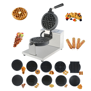 Essentiel pour la cuisine de rue : Machine à gaufres américaines rotative à revêtement antiadhésif numérique - Product Image 1