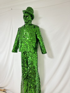 Zancos Verdes con Espejo para Escenario, Halloween, Pascua, Fiestas de Bar, Baile, <span class=keywords><strong>Flamenco</strong></span> Personalizables - Product Image 3
