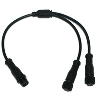 Câble Connecteur Étanche M12 3 Broches 1 Mâle vers 2 Femelles en Y pour Éclairage Décoratif d'Événements