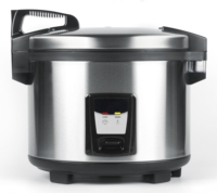 Cuisinière à riz commerciale multifonctionnelle de haute qualité en acier inoxydable 5,4 L 14 L 1950 W, capacité 23 tasses pour 46 personnes