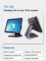 Tablette 10 pouces android pos terminal sales caissier carré double écran deux fenêtres tout en un