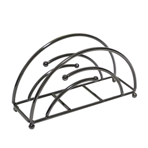 Porte-serviettes de luxe en fil noir pour mariage, hôtel, restaurant, maison à bas prix - Product Image 6
