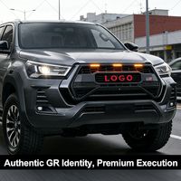 Grille avant LED de style GR pour Hilux 2021-2024 |    Grille en maille ABS noire, accessoire de mise à niveau 4x4