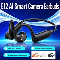 Écouteurs de traduction en temps réel avec IA et caméra, enregistrement vocal intelligent, photo et vidéo, Wi-Fi, chargement magnétique, design portable