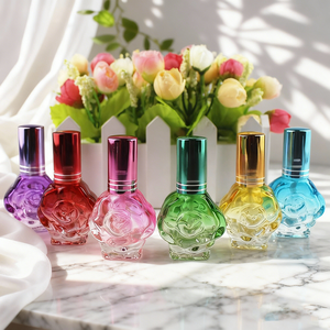 Mini Atomizador de Vidrio Transparente de 10 <span class=keywords><strong>ml</strong></span> con Forma de Flor Colorida, Mini Botella de Perfume Redonda Reutilizable, Atomizador de Vidrio Vacío de 10 <span class=keywords><strong>ml</strong></span> - Product Image 6