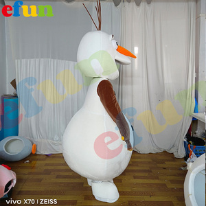Efun quantité minimale de commande 1 PC Costume de mascotte <span class=keywords><strong>Olaf</strong></span> de dessin animé personnalisé Costume de mascotte drôle de personnage de bonhomme de neige à vendre - Product Image 3