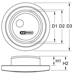 KS TOOLS Soporte de instalación de rodamientos de rueda para Volvo, eje trasero, Ø 83 mm - Product Image 2