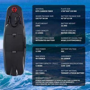 Tabla de Surf Eléctrica Hydrofoil de 48V, Tabla de Fibra de Carbono, Hydroboard Personalizable para Surfear en Agua Salada - Product Image 2