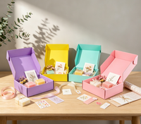 Boîte d'expédition en carton ondulé colorée personnalisée, emballage en papier pliable pour l'expédition e-commerce, le stockage de produits et de cadeaux