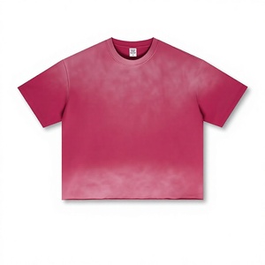 เสื้อยืดโอเวอร์ไซส์ทรงบ็อกซี่ ผ้าคอตตอน 100% หนัก 280 GSM แบบครอป ล้างสีสไตล์วินเทจ สตรีทแวร์ สำหรับผู้ชาย ขายส่ง - Product Image 3